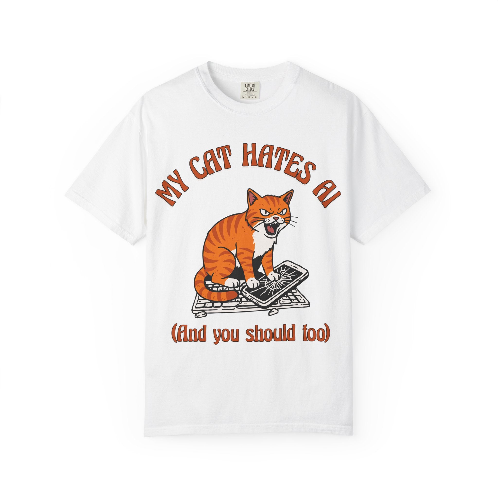 My Cat Hates AI T-Shirt