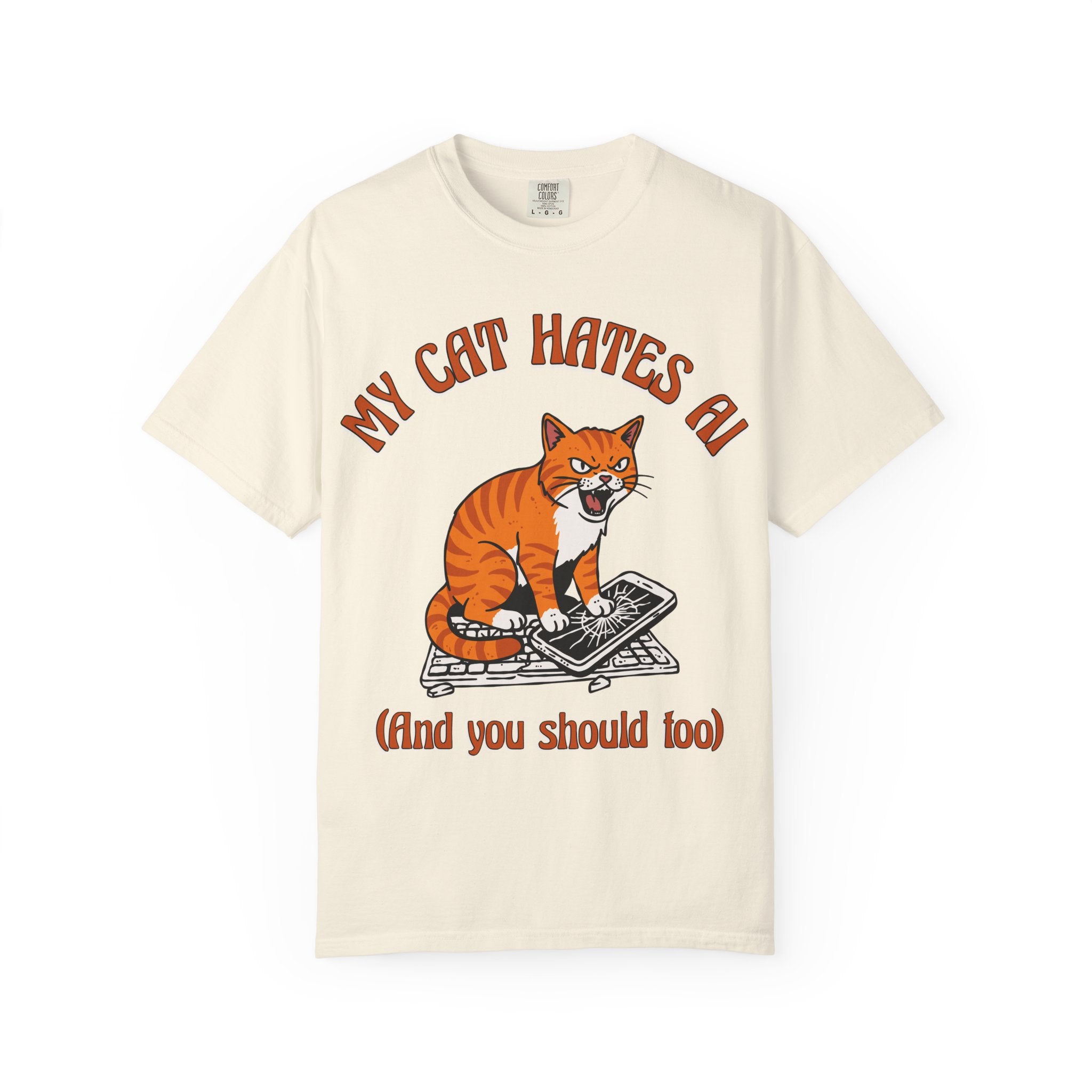 My Cat Hates AI T-Shirt