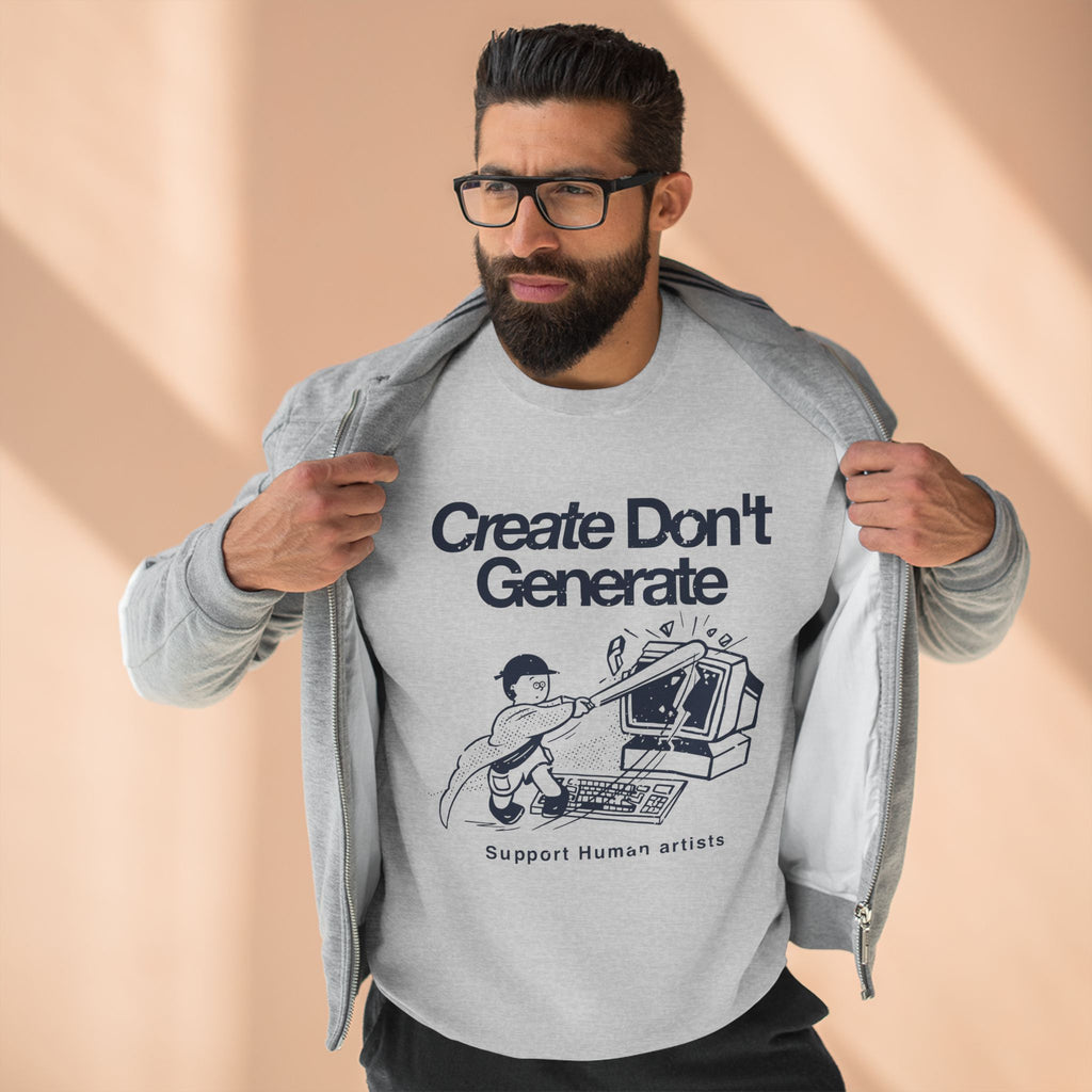 Create Don't Generate Sweatshirt (Unisex)