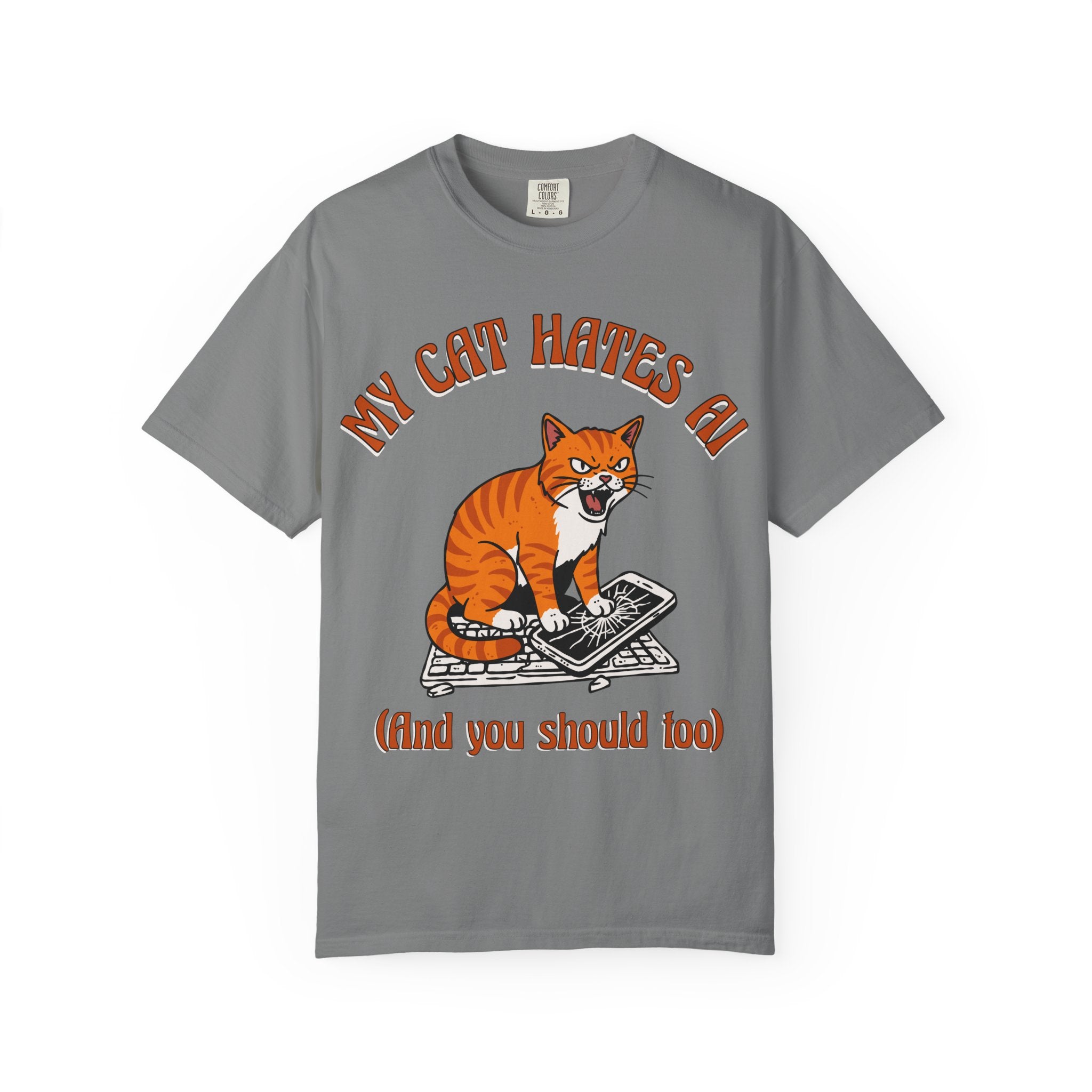 My Cat Hates AI T-Shirt