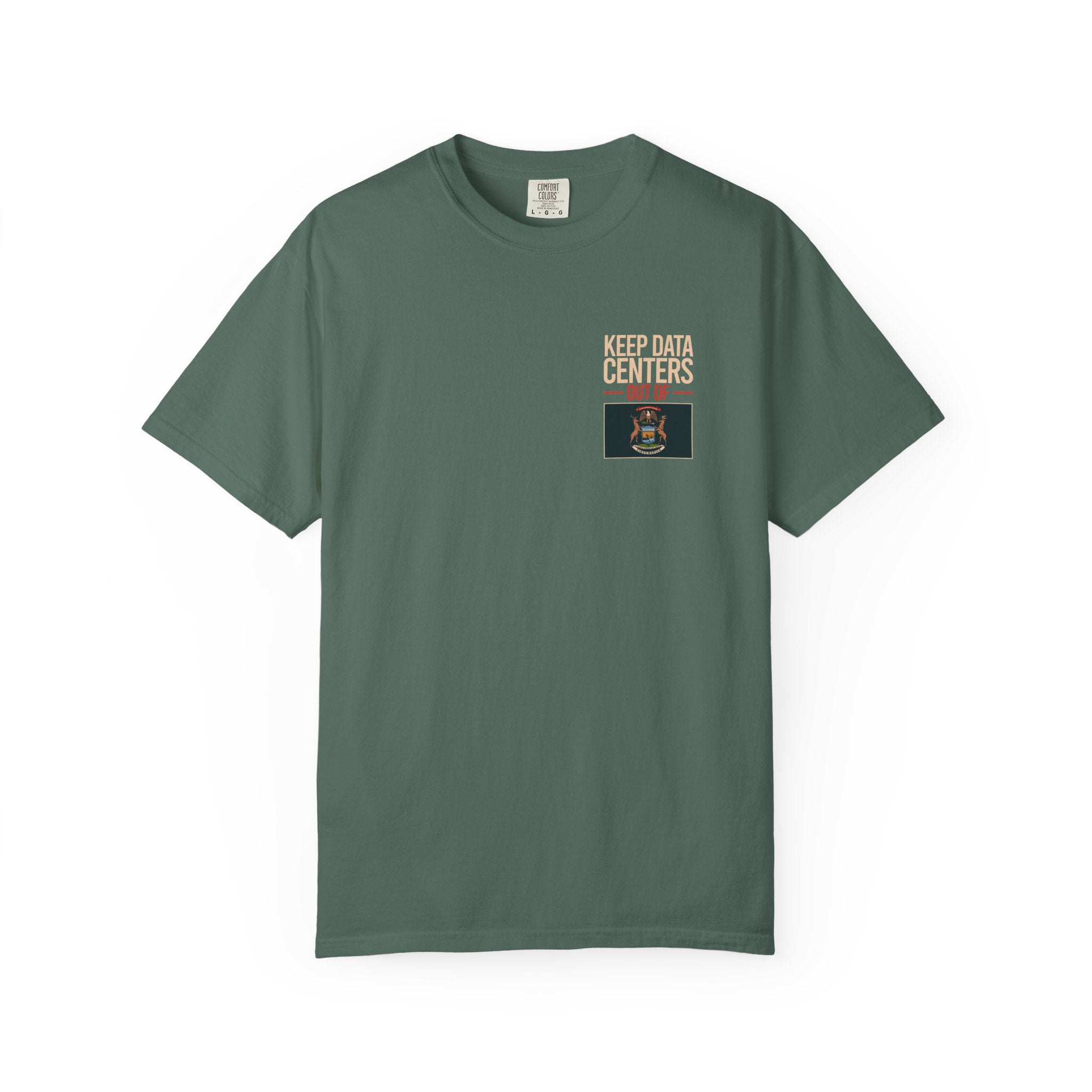 Keep Data Centers Out of Michigan T-Shirt (Front and Back)