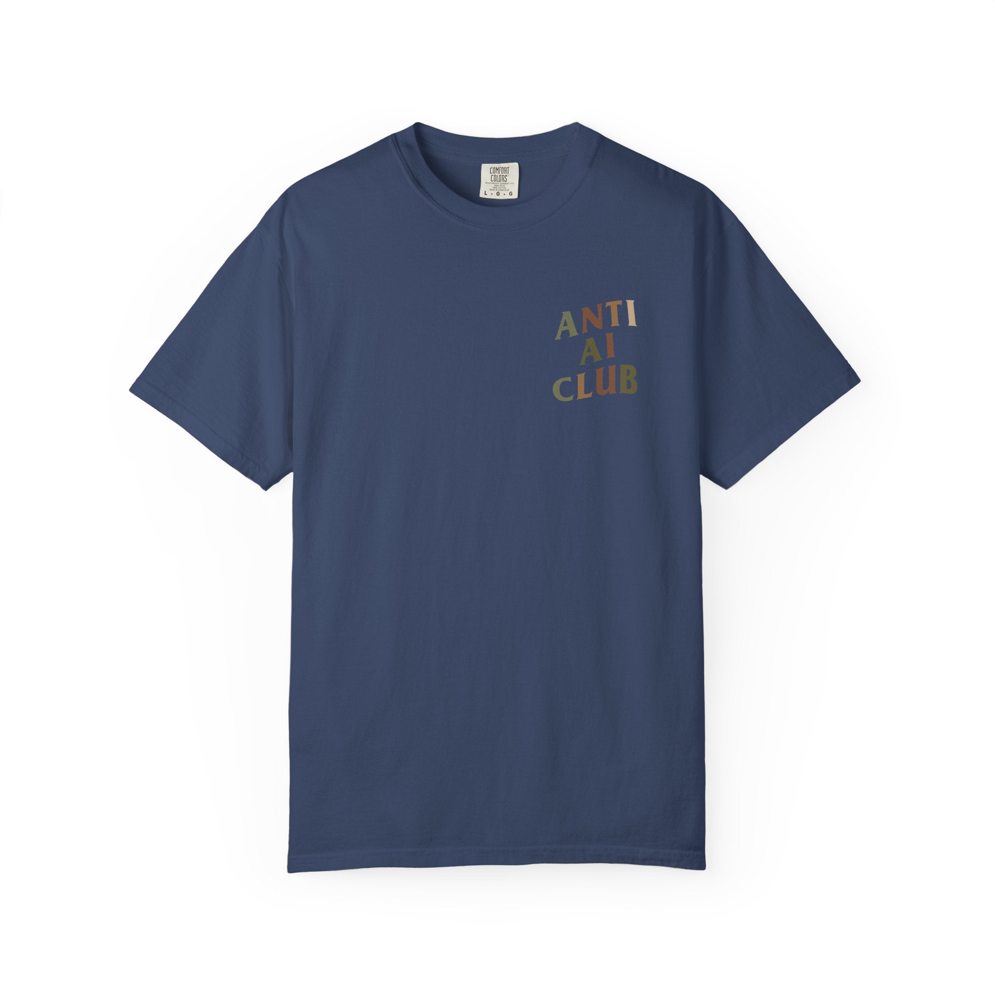 Anti Artificial Intelligence Club - T-Shirt (Front and Back)