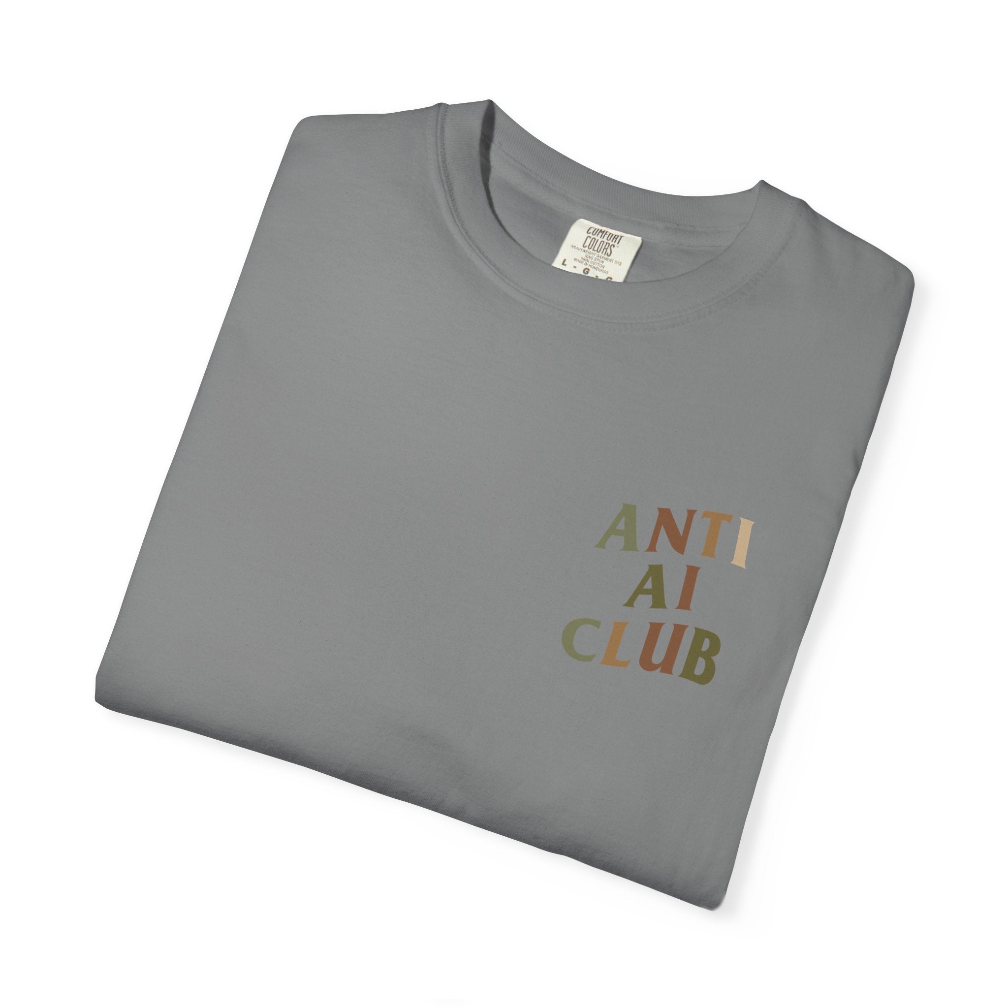 Anti Artificial Intelligence Club - T-Shirt (Front and Back)