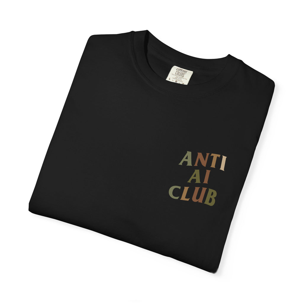Anti Artificial Intelligence Club - T-Shirt (Front and Back)