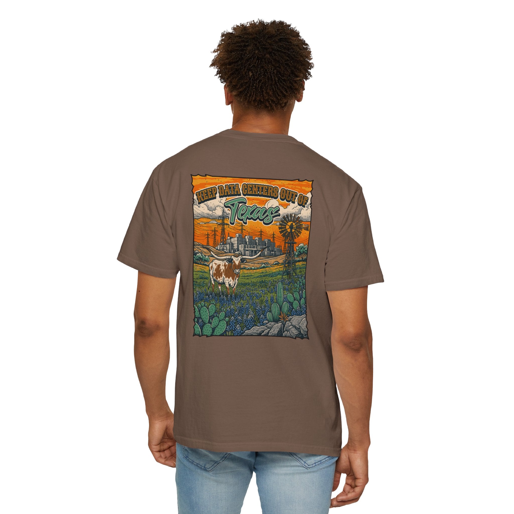 Keep Data Centers Out of Texas T-Shirt (Front and Back)