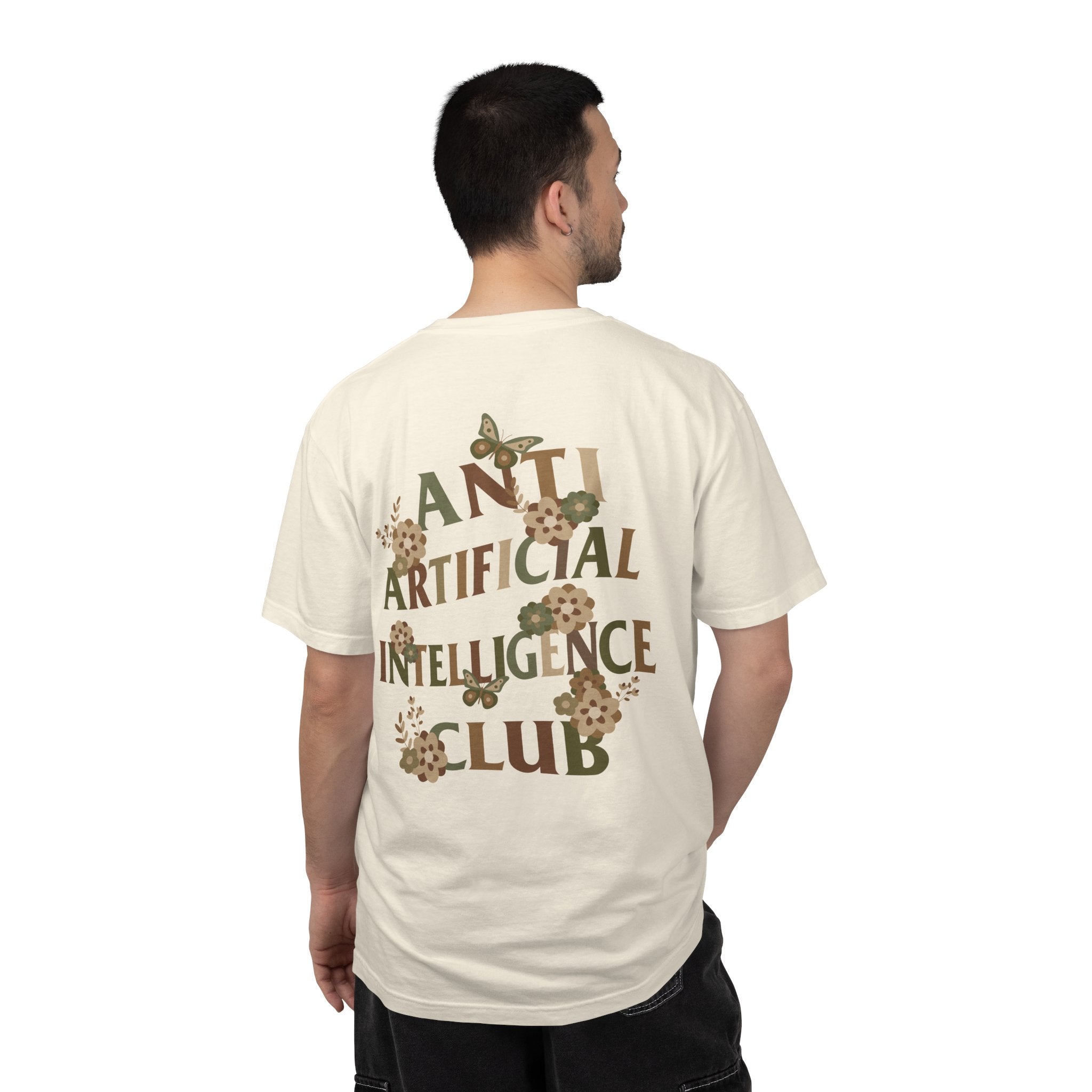 Anti Artificial Intelligence Club - T-Shirt (Front and Back)