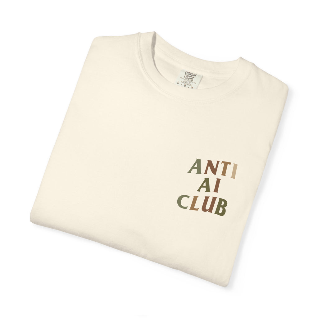 Anti Artificial Intelligence Club - T-Shirt (Front and Back)