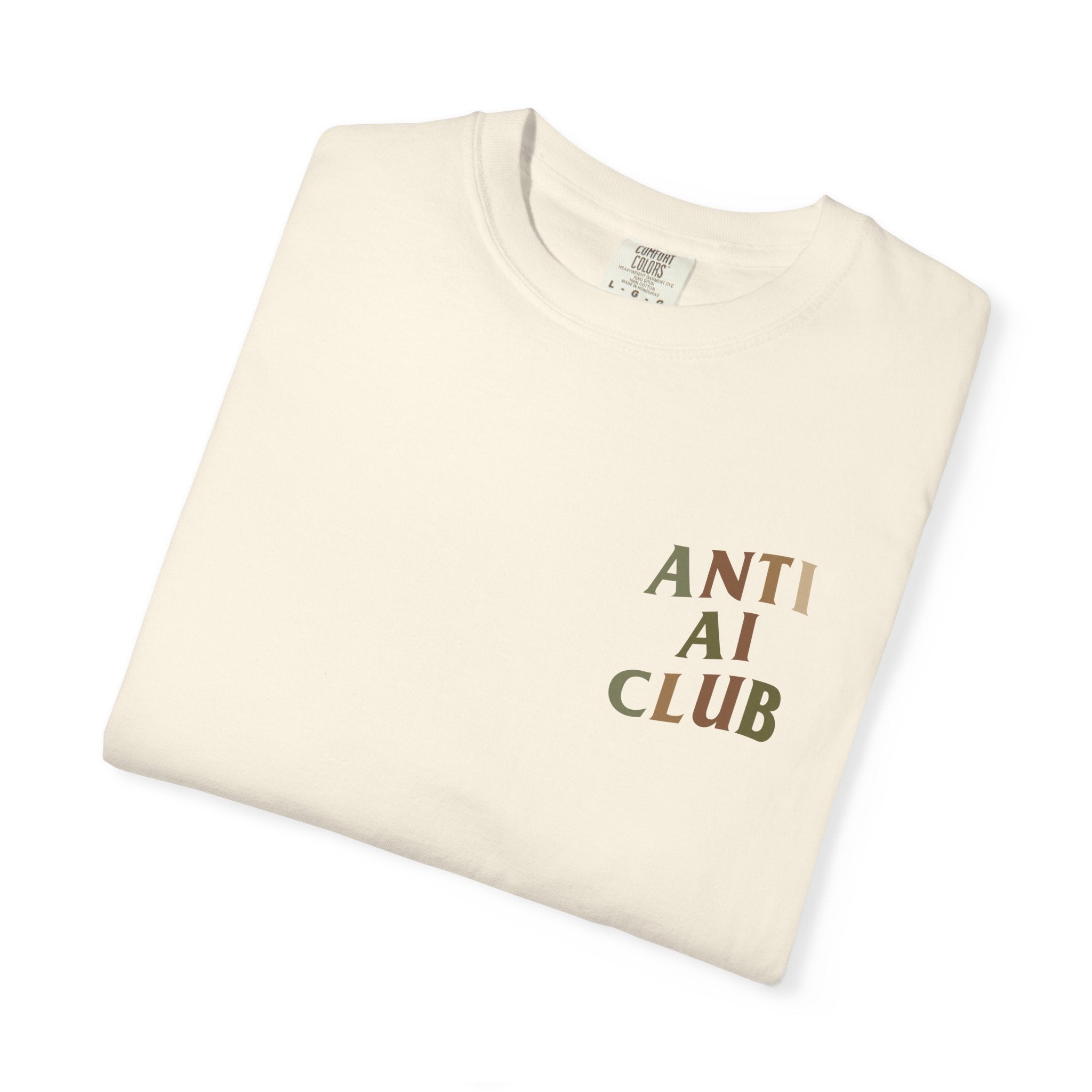 Anti Artificial Intelligence Club - T-Shirt (Front and Back)