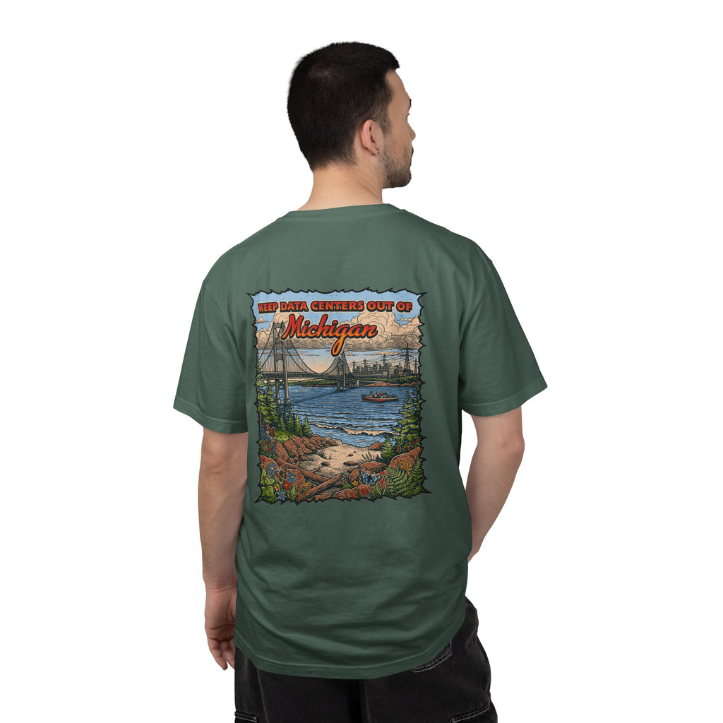 Keep Data Centers Out of Michigan T-Shirt (Front and Back)