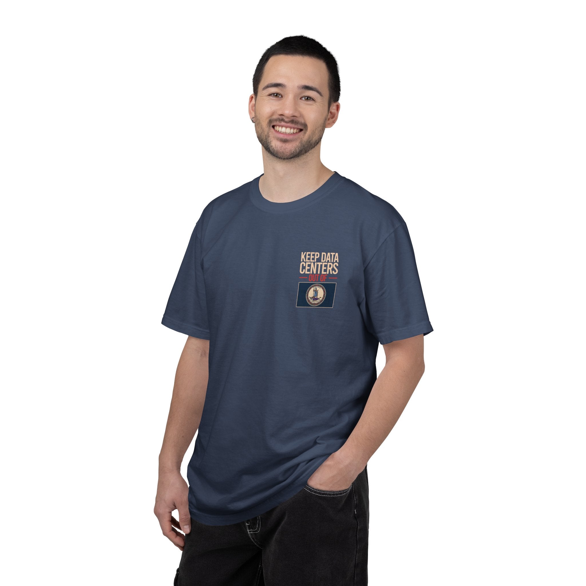 Keep Data Centers Out of Virginia T-Shirt (Front and Back)