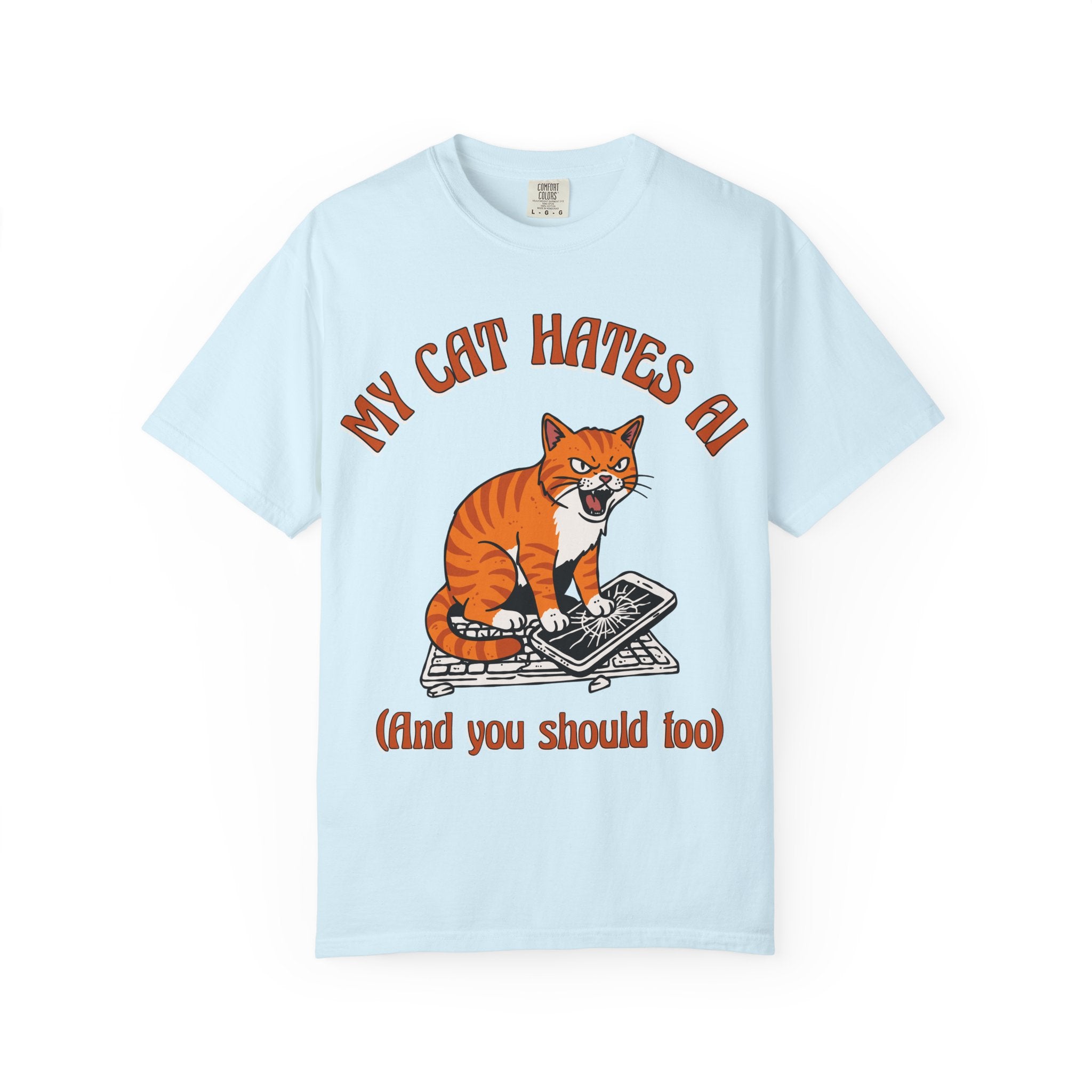 My Cat Hates AI T-Shirt