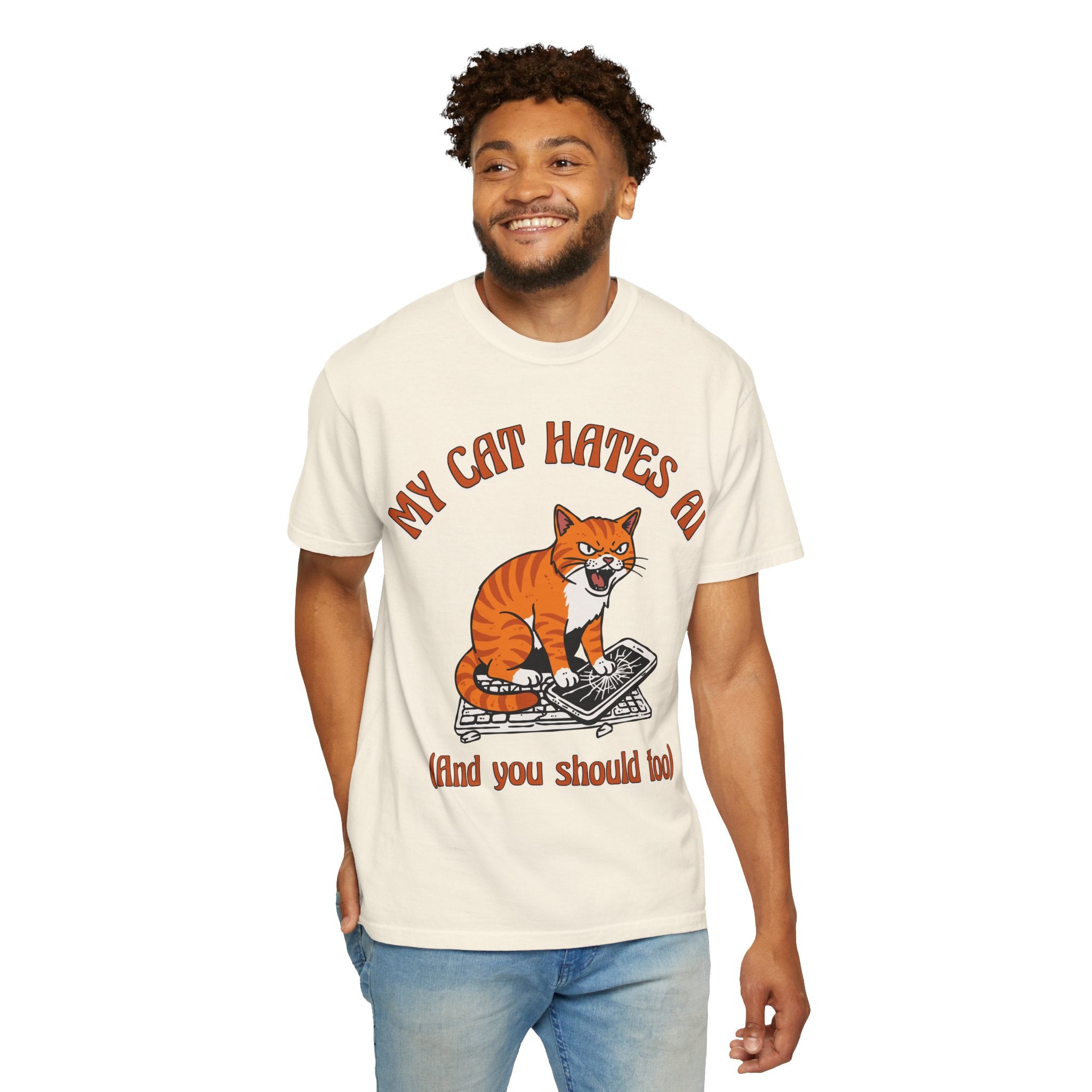 My Cat Hates AI T-Shirt