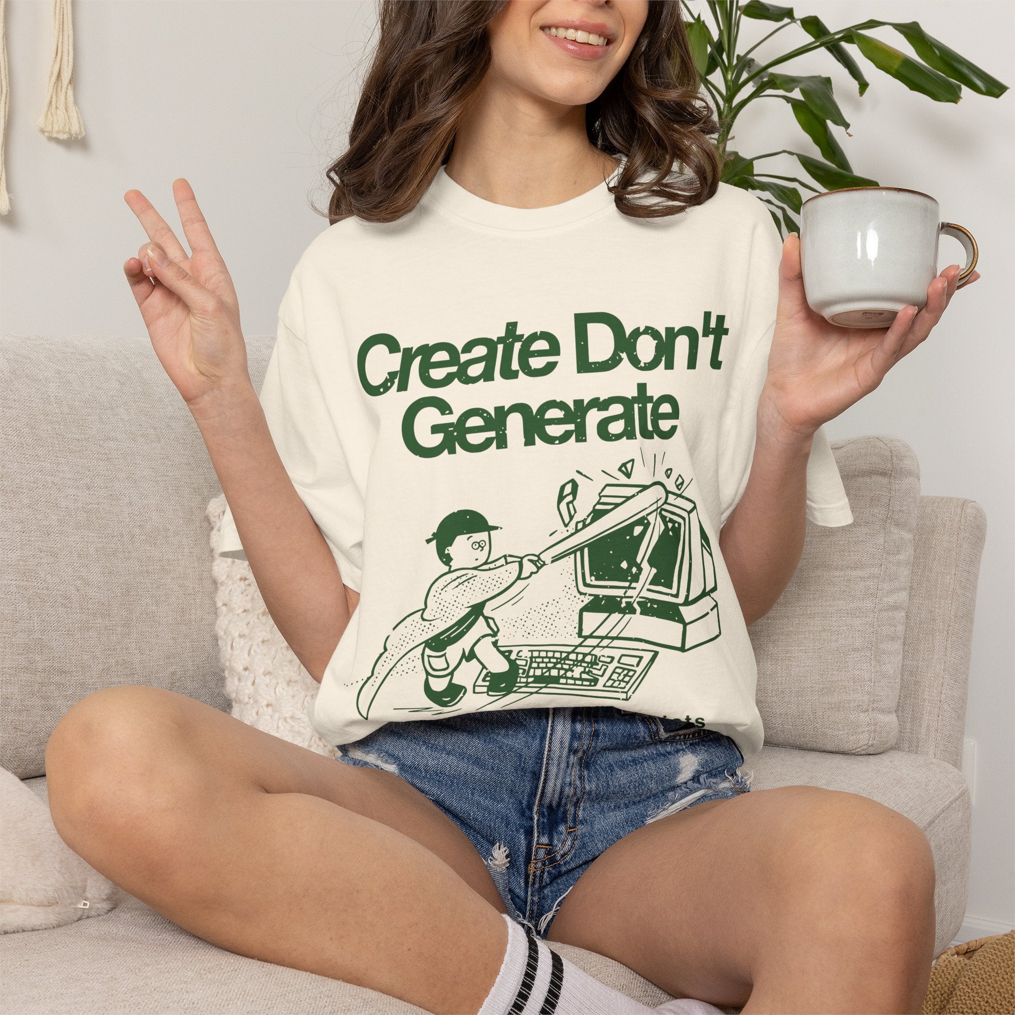 "Create Don't Generate" T-Shirt (Front Only)