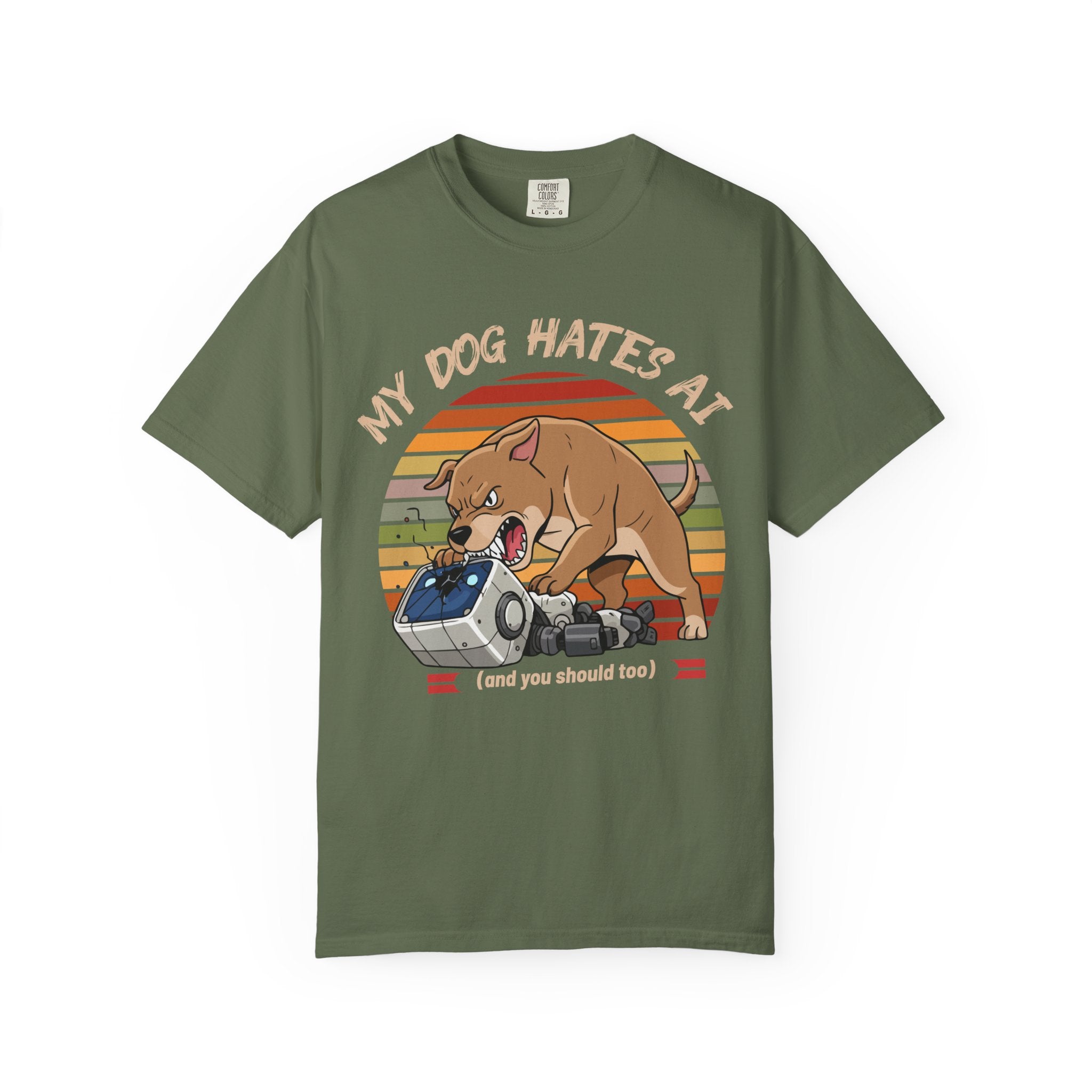 My Dog Hates AI T-Shirt (Front Only)