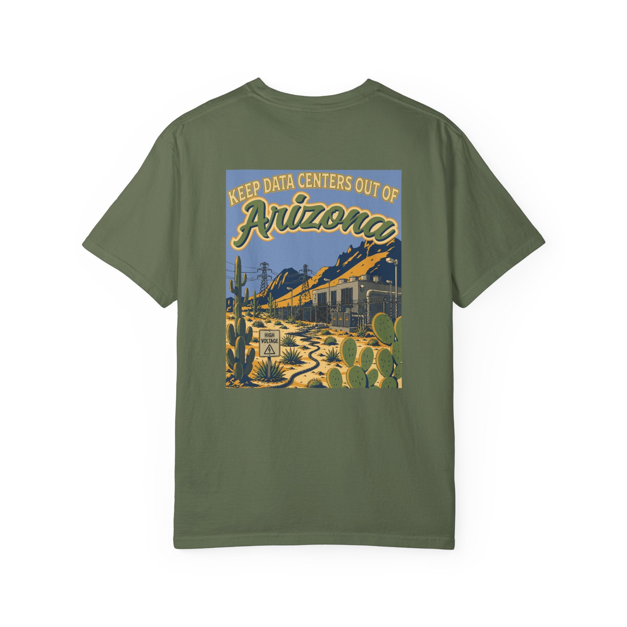 Keep Data Centers Out of Arizona T-Shirt (Front and Back)