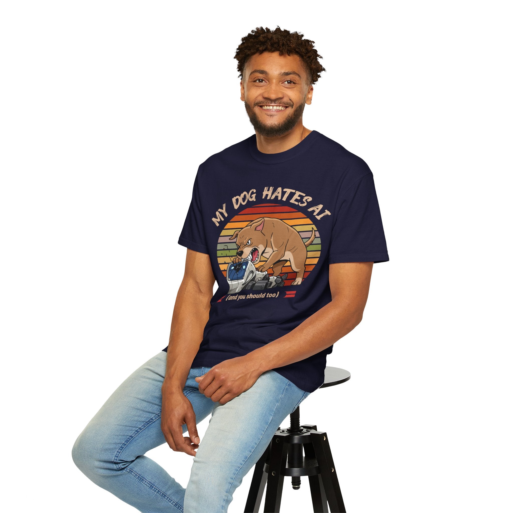 My Dog Hates AI T-Shirt (Front Only)