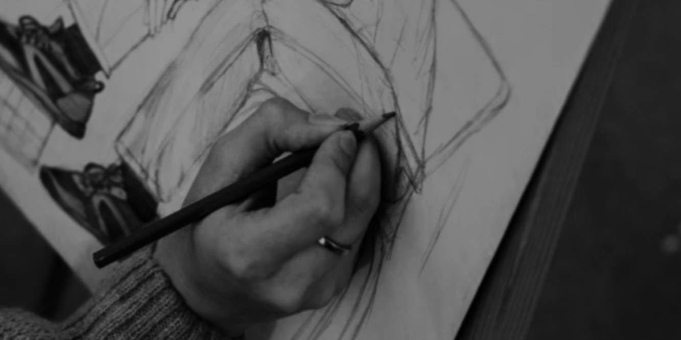 Artist sketching